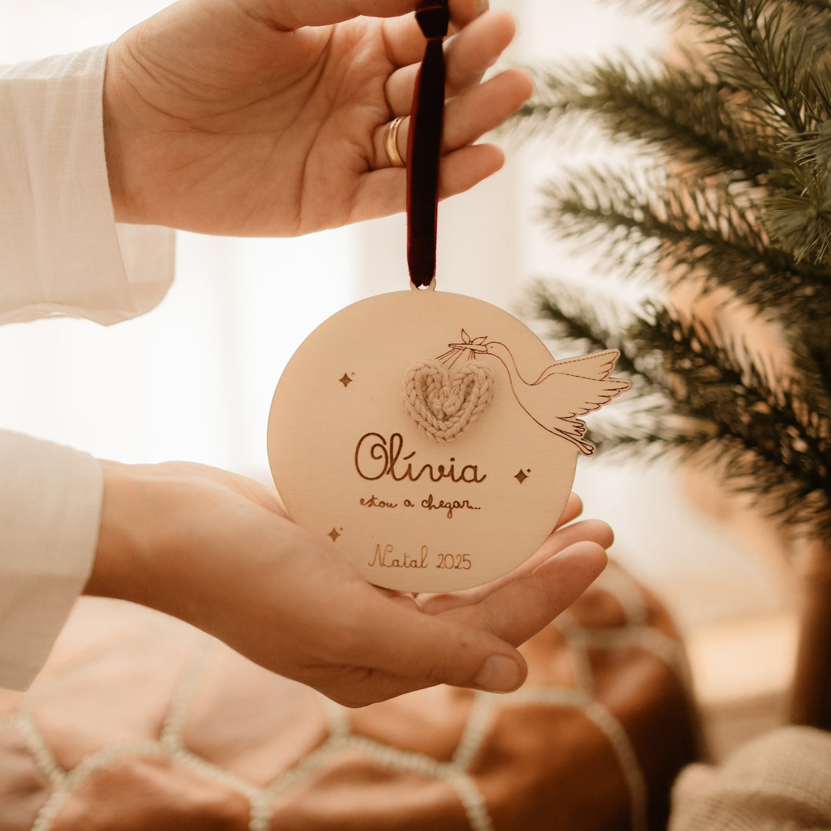 Ornamento Árvore Natal - Estou a chegar | Little Bunny