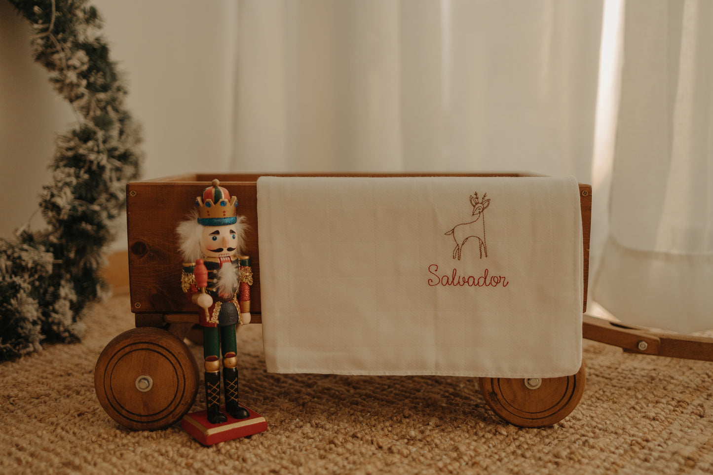 Fralda de Pano Natal - Rena