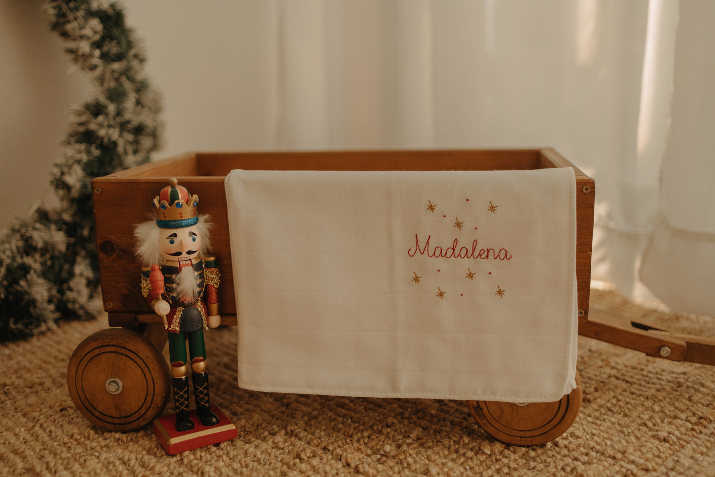 Fralda de Pano Natal - Estrelinhas