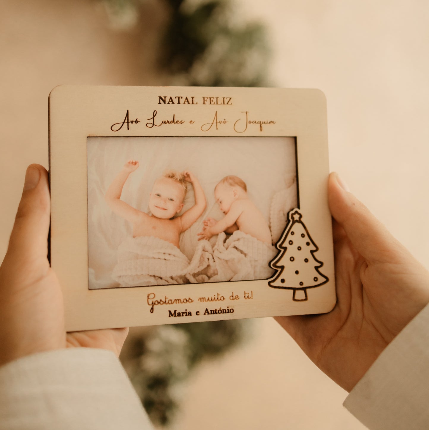 Presente Natal Avós - Moldura Fotografia