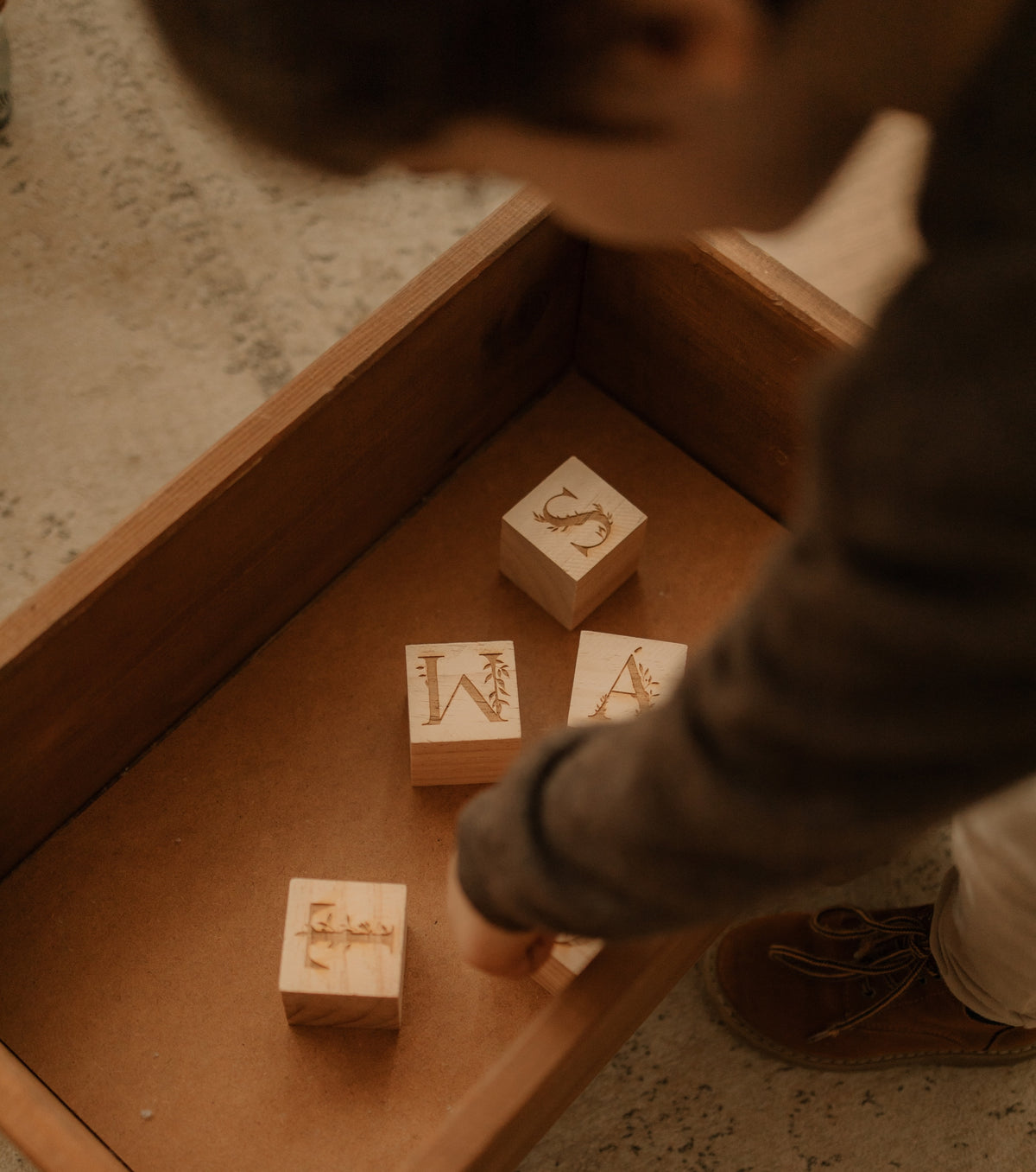 Cubos Nome Madeira Natural - imagem 2 de 2 | Little Bunny