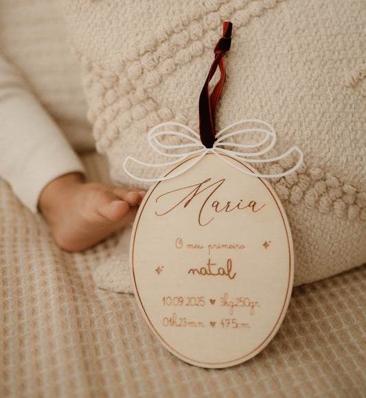 Ornamento Natal Árvore - Dados Nascimento - imagem 2 de 2 | Little Bunny