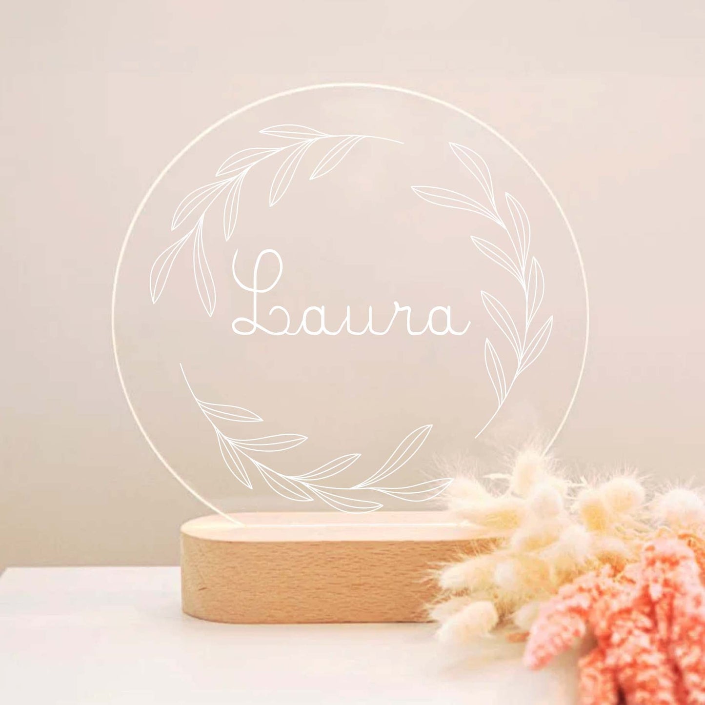 Candeeiro de Mesa Led Folhagens