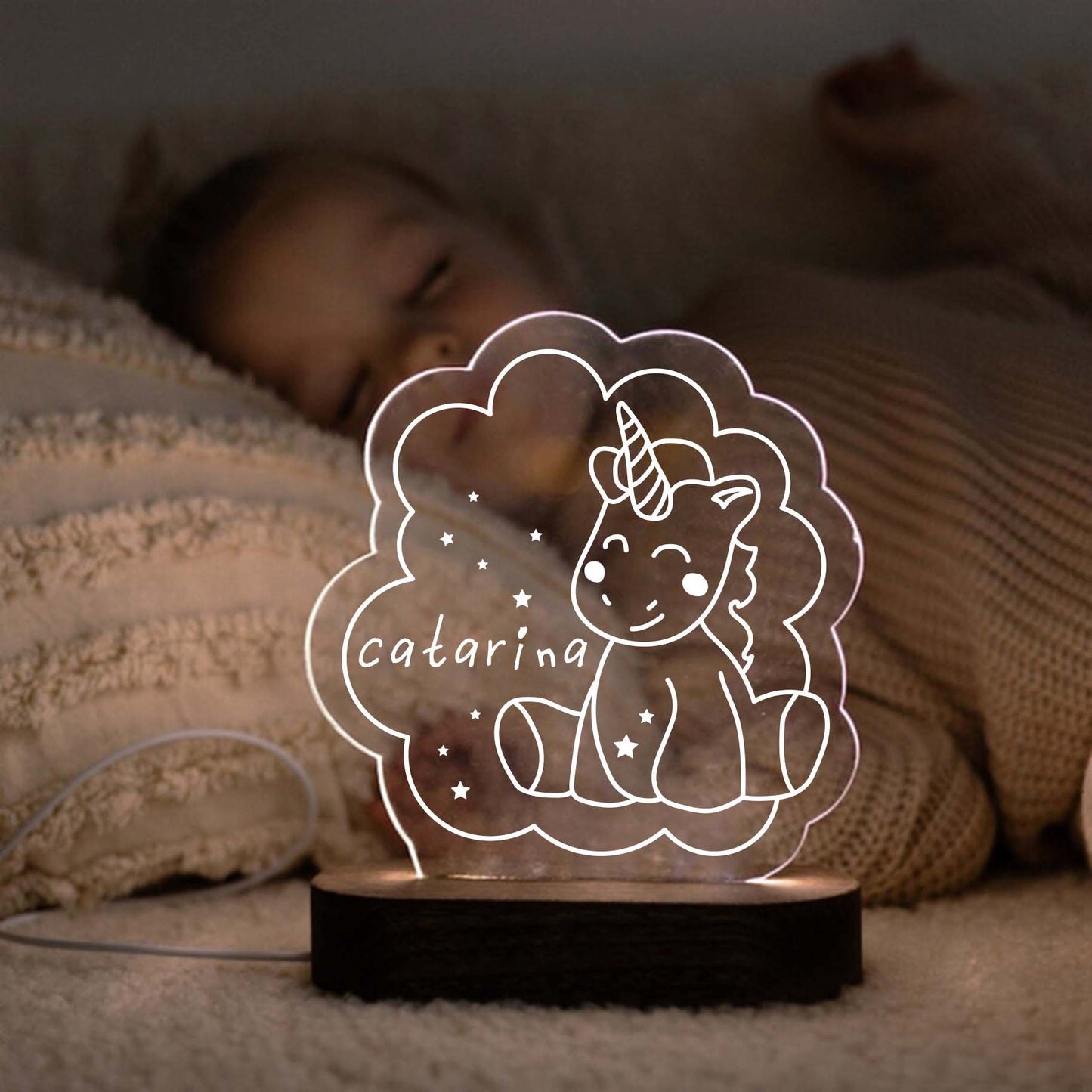 Candeeiro de Mesa Led Unicórnio