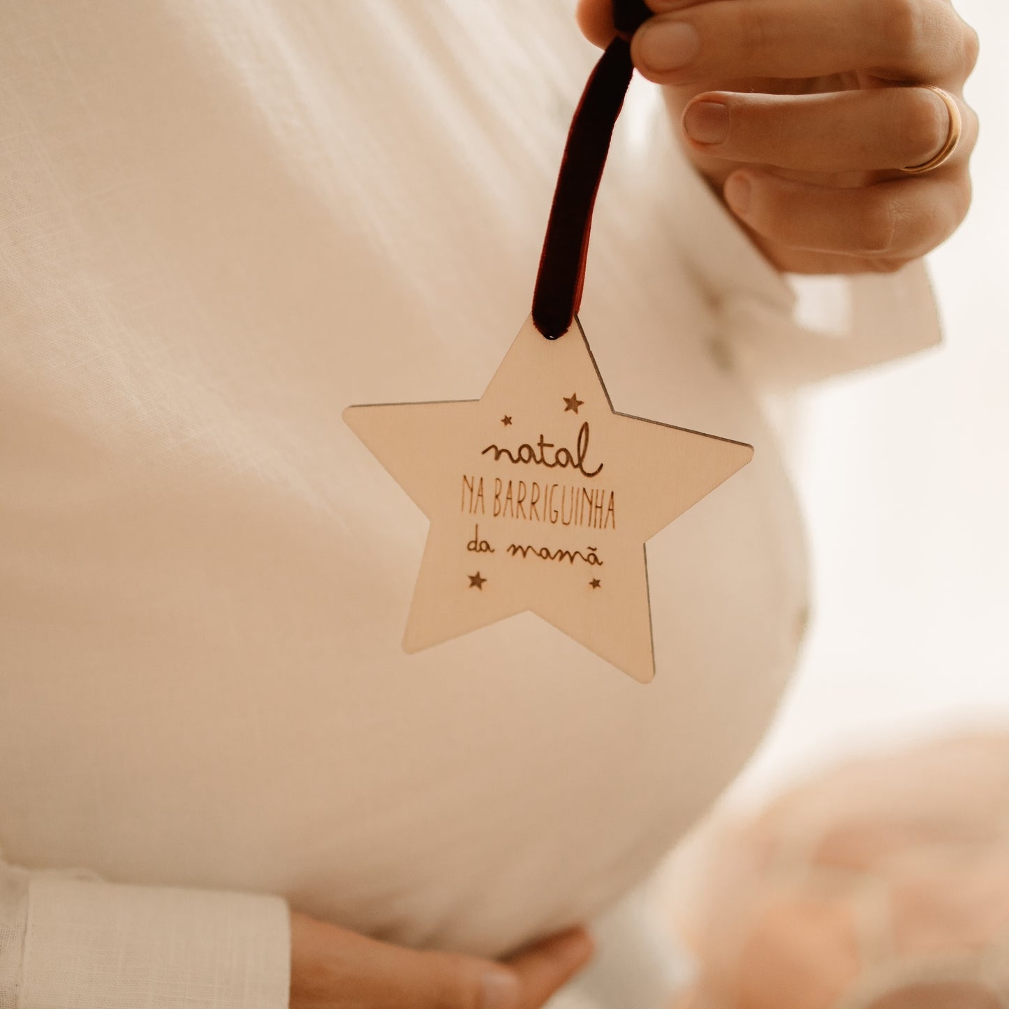 Ornamento Árvore Natal - Natal na Barriguinha da Mamã