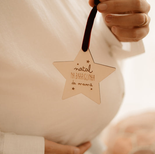 Ornamento Árvore Natal - Natal na Barriguinha da Mamã