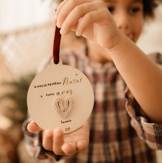Ornamento Árvore Natal - O Nosso Primeiro Natal como Avós