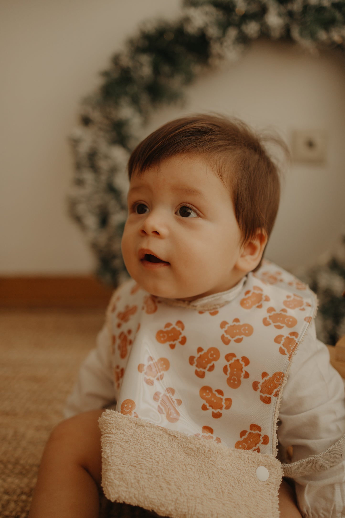 Babete Refeição Natal Boneco de Gengibre