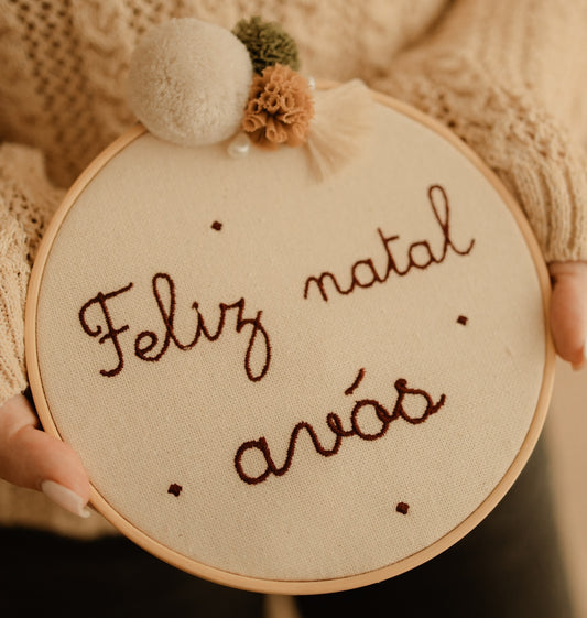 Presente Natal Avós - Bastidor de Natal