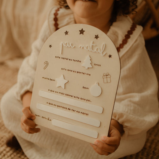 Placa Pai Natal - Lista de Presentes