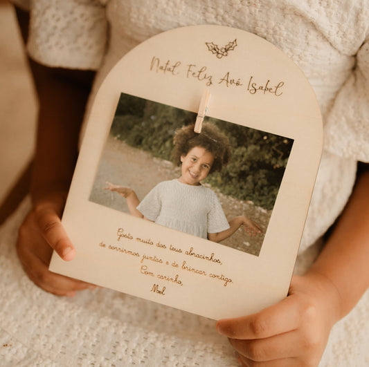 Presente Natal Avós - Placa Fotografia