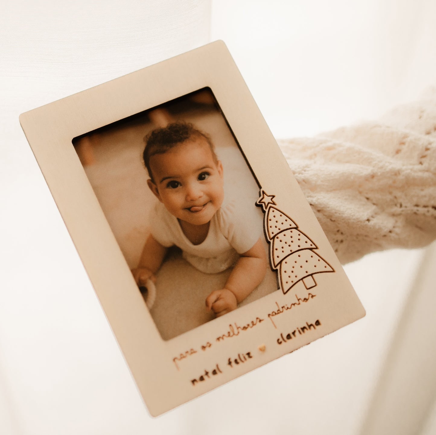 Presente Natal Padrinhos - Moldura Fotografia