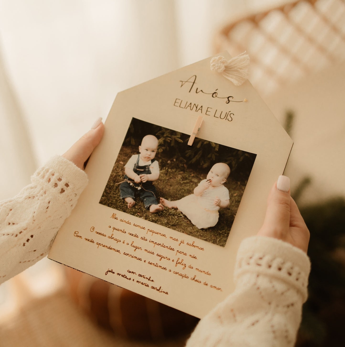 Presente Natal Avós - Placa Casinha Fotografia