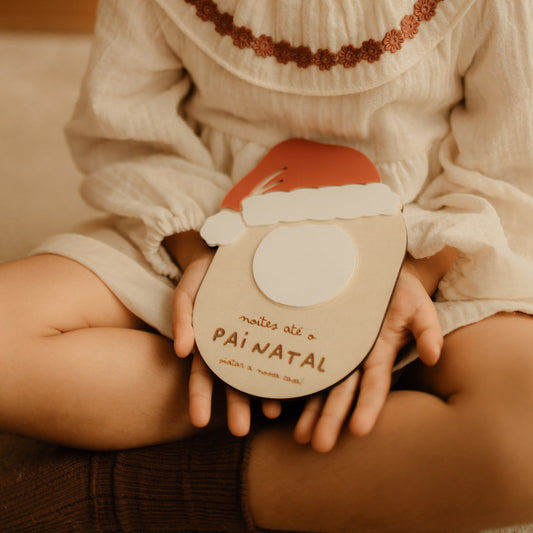 Placa Pai Natal - Noites até o Pai Natal Visitar a Nossa Casa