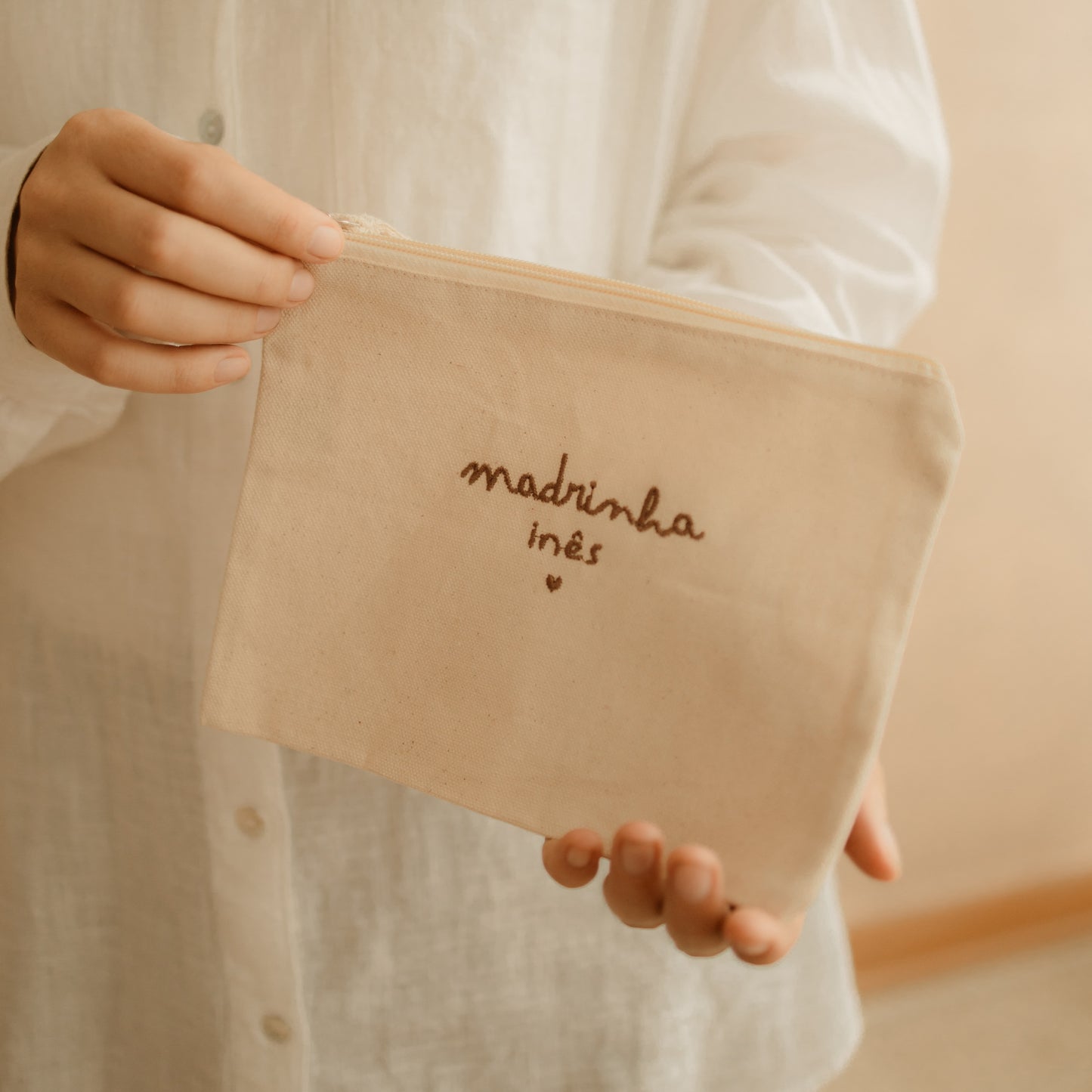 Necessaire 100% Algodão - Bordado