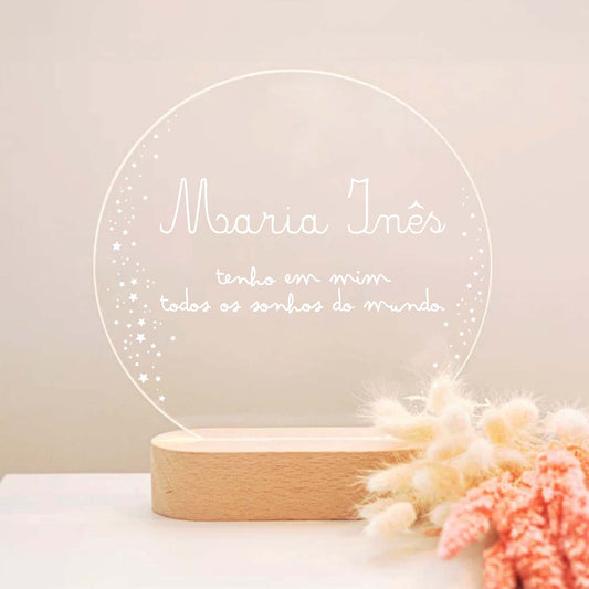 Candeeiro de Mesa Led Sonhos