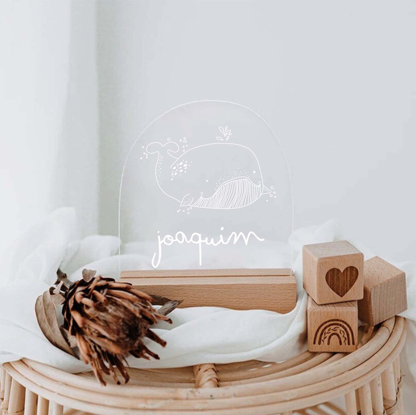 Candeeiro de Mesa Led Baleia