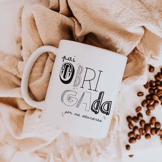 Caneca Pai - Obrigada por me aturares